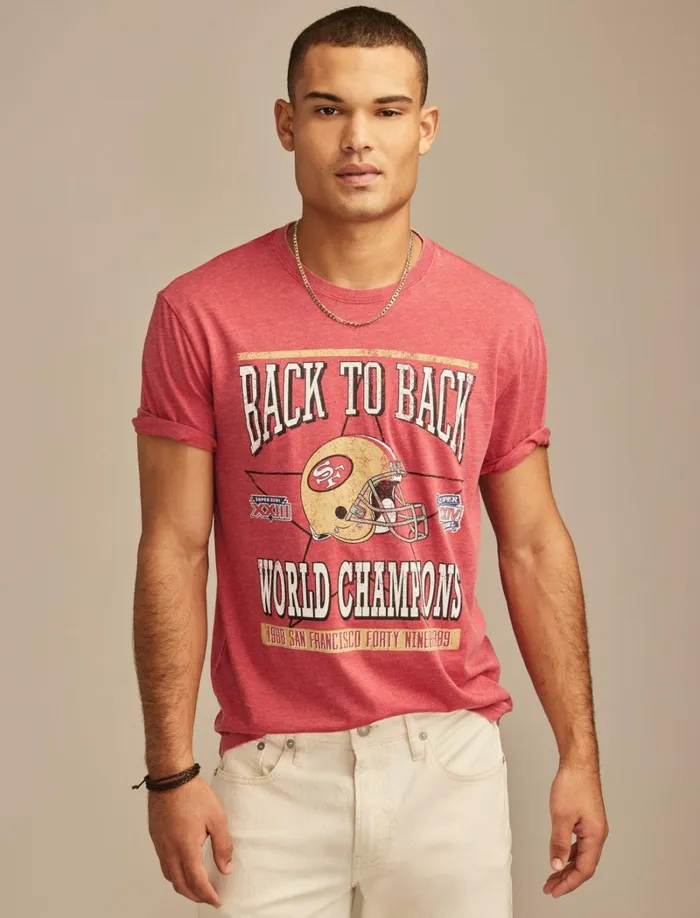 Lucky Brand Graphic Tees Men San Francisco 49ers Graphic Tee 636 Red