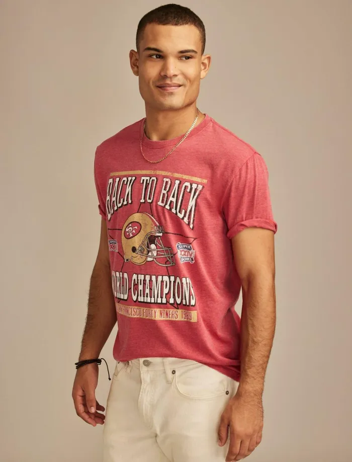 Lucky Brand Graphic Tees Men San Francisco 49ers Graphic Tee 636 Red
