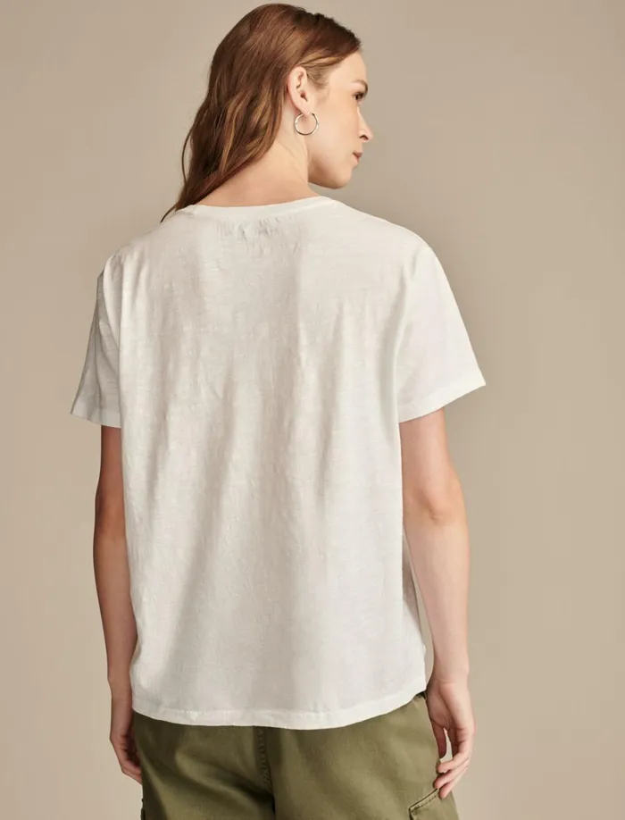 Lucky Brand Graphic Tees Women Grateful Dead Poster Boyfriend Tee Bright White