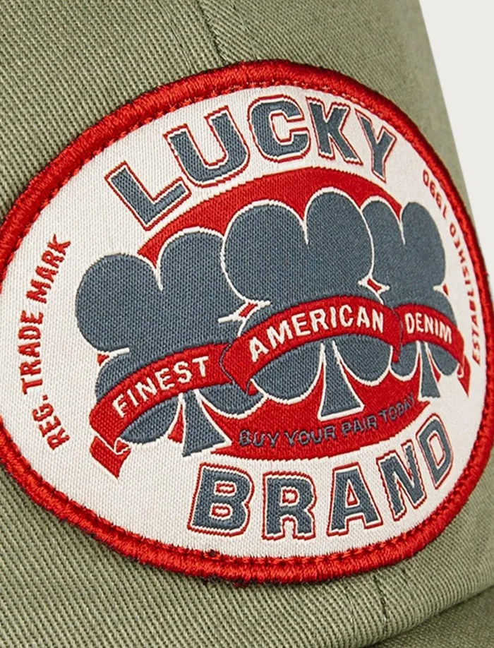 Lucky Brand Hats Women Oval Clover Patch Dad Hat Bright Green
