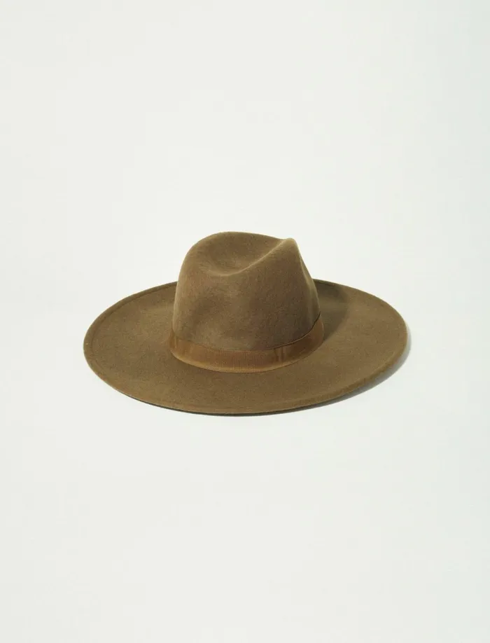 Lucky Brand Hats Women Wool Wide Brim Ranger Hat Dark Green