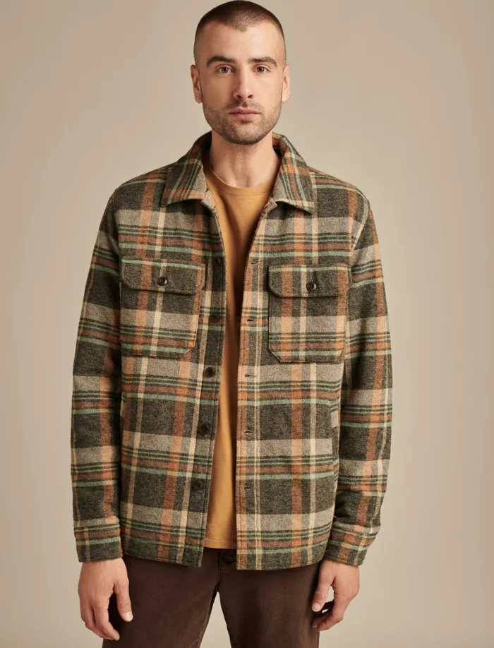Lucky Brand Jackets and Outerwear Men Plaid Shirt Jacket Plaid Multi