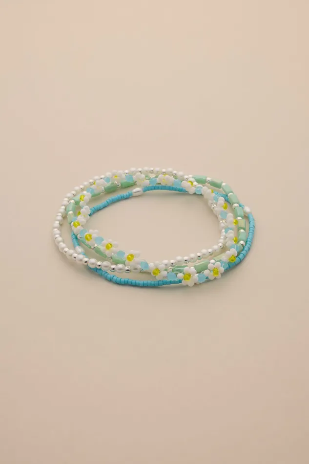 Lucky Brand Jewelry Women Delicate Beaded Layered Bracelet Gold
