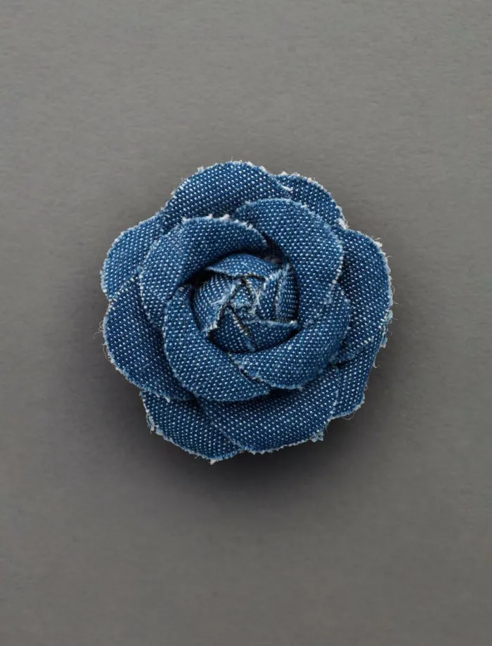 Lucky Brand Jewelry Women Denim Rosette Pin Gold