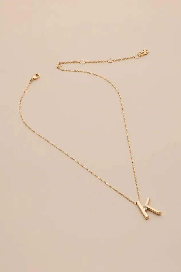 Lucky Brand Jewelry Women K Alphabet City Necklace Gold