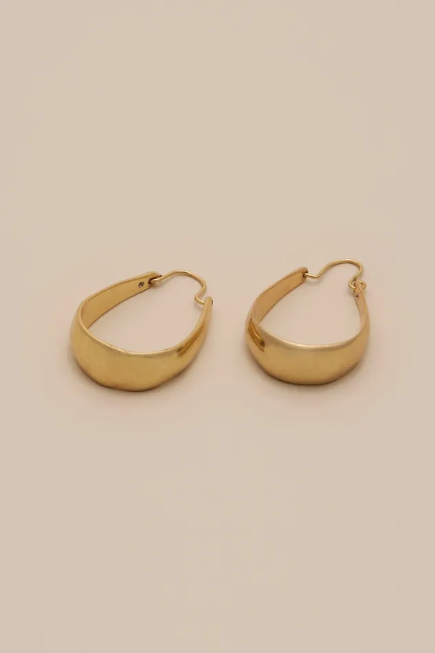 Lucky Brand Jewelry Women Oval Hoop Earrings Gold