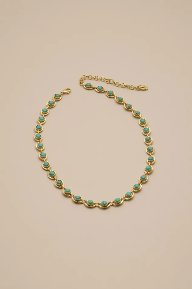 Lucky Brand Jewelry Women Turq Charm Necklace Gold