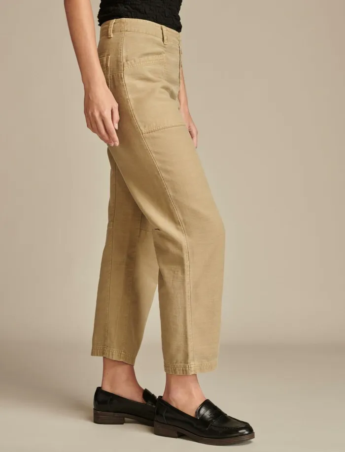 Lucky Brand Pants Women Button Front Utility Pant Twill
