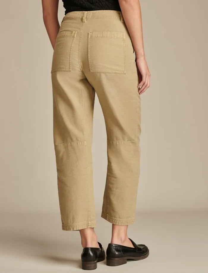 Lucky Brand Pants Women Button Front Utility Pant Twill