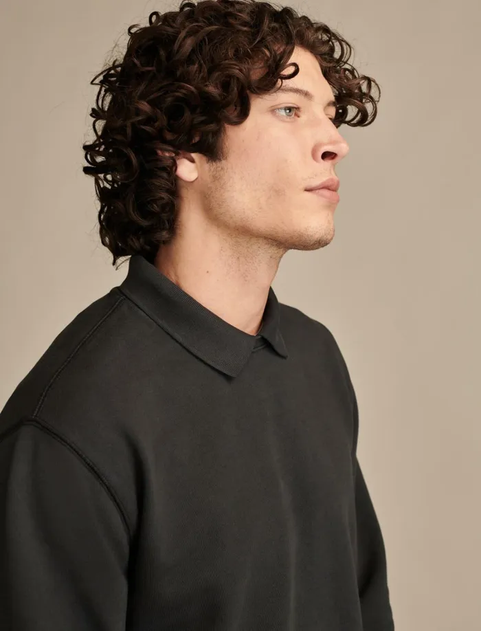 Lucky Brand Shirts and Tops Men Collared Crew Jet Black