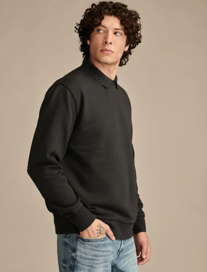 Lucky Brand Shirts and Tops Men Collared Crew Jet Black