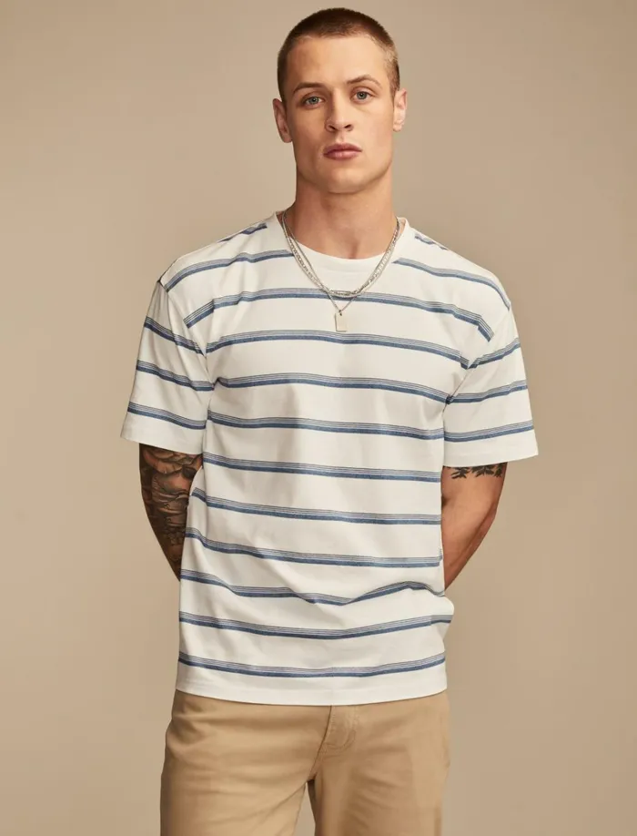 Lucky Brand Shirts and Tops Men Indigo Stripe Tee Multi