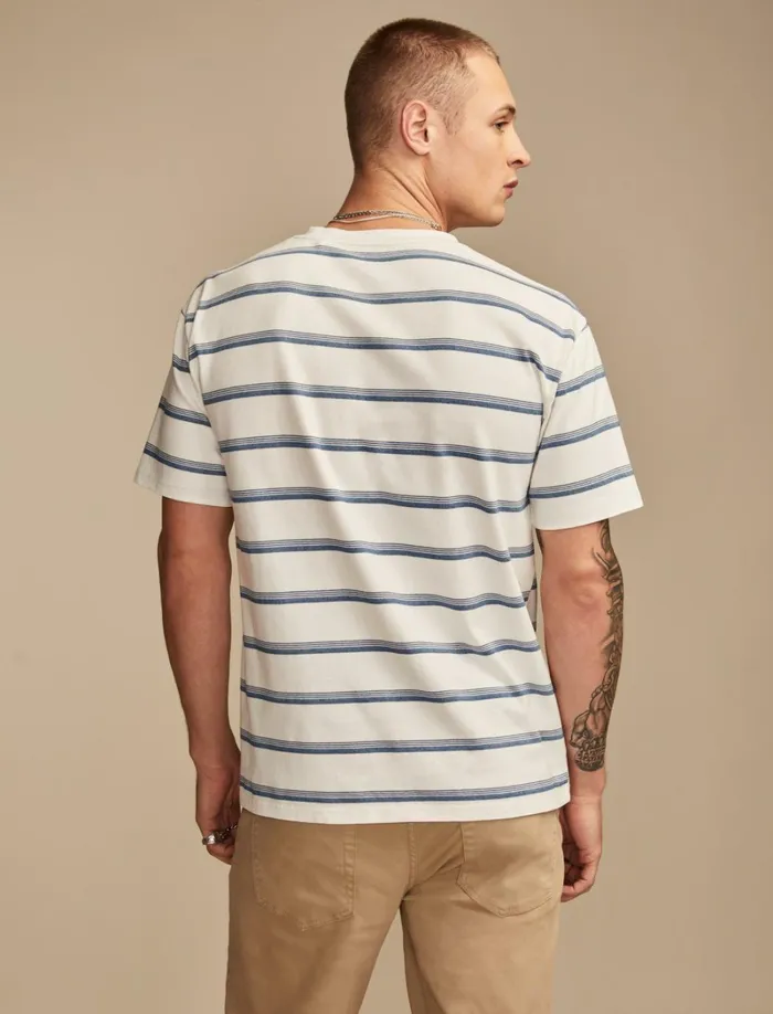 Lucky Brand Shirts and Tops Men Indigo Stripe Tee Multi