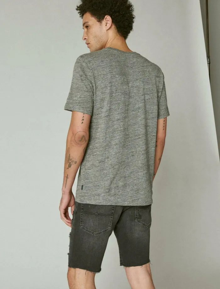 Lucky Brand Shirts and Tops Men Linen Henley Heather Grey
