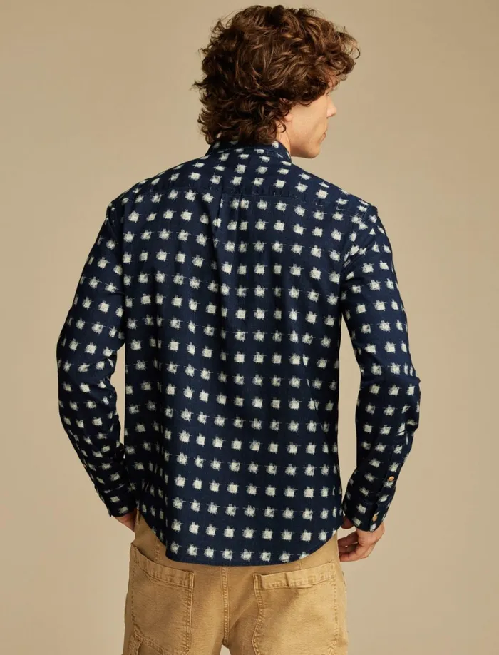 Lucky Brand Shirts and Tops Men Printed 1 Pocket Long Sleeve Shirt Indigo Multi
