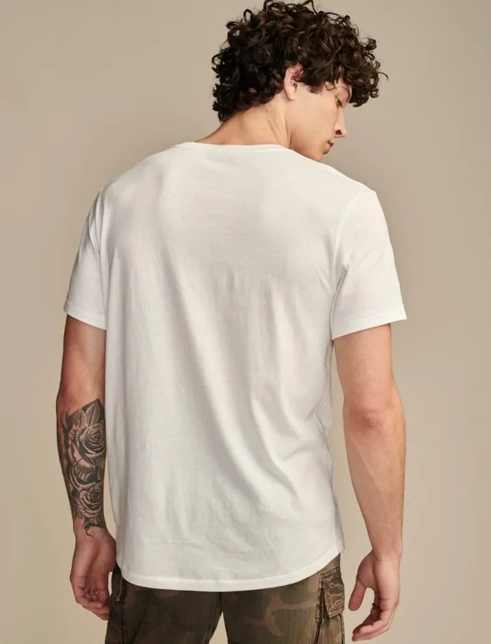 Lucky Brand Shirts and Tops Men Supima Short Sleeve V Neck Bright White