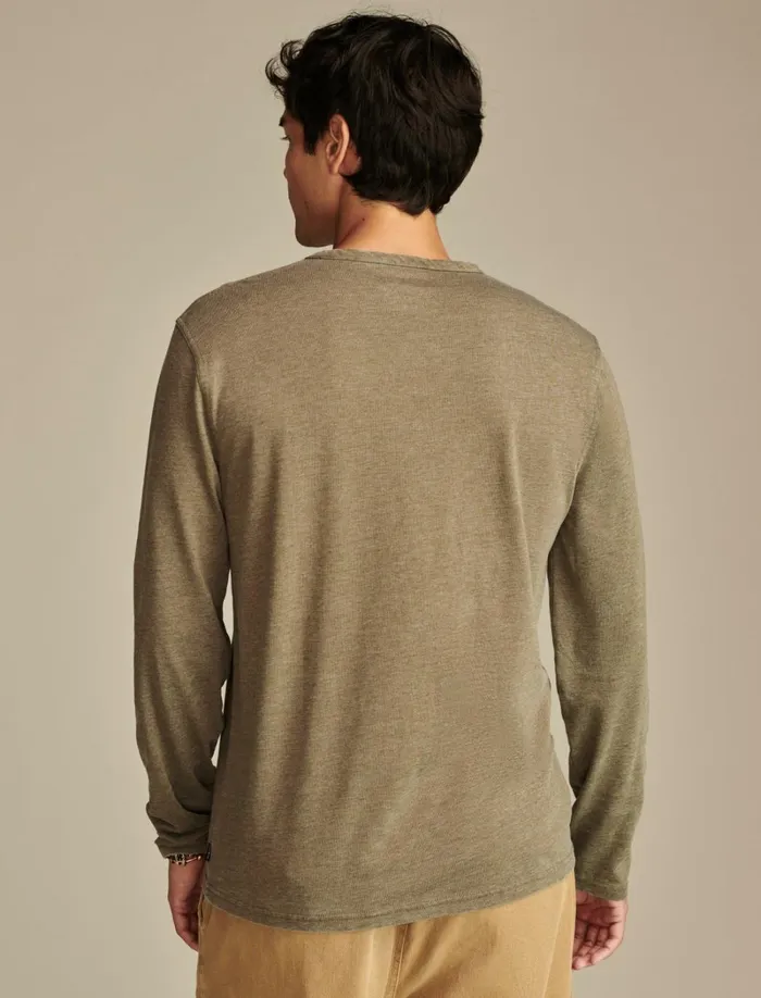 Lucky Brand Shirts and Tops Men Venice Burnout Long Sleeve Olive Night