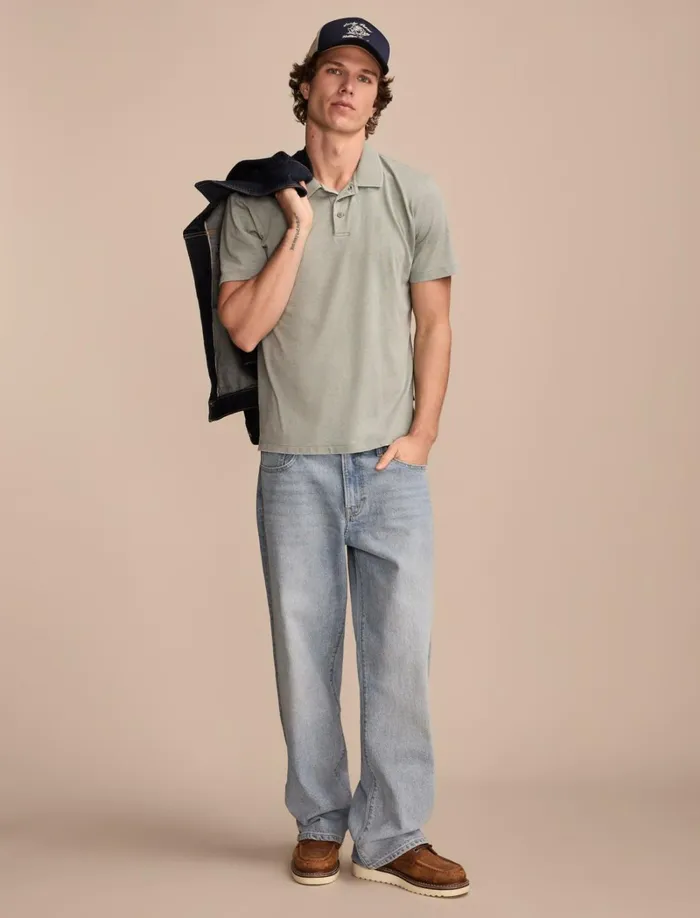 Lucky Brand Shirts and Tops Men Venice Burnout Polo Angora