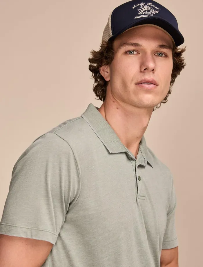 Lucky Brand Shirts and Tops Men Venice Burnout Polo Angora