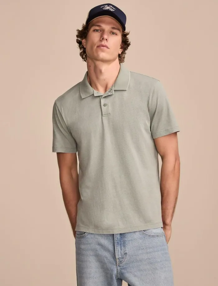 Lucky Brand Shirts and Tops Men Venice Burnout Polo Angora