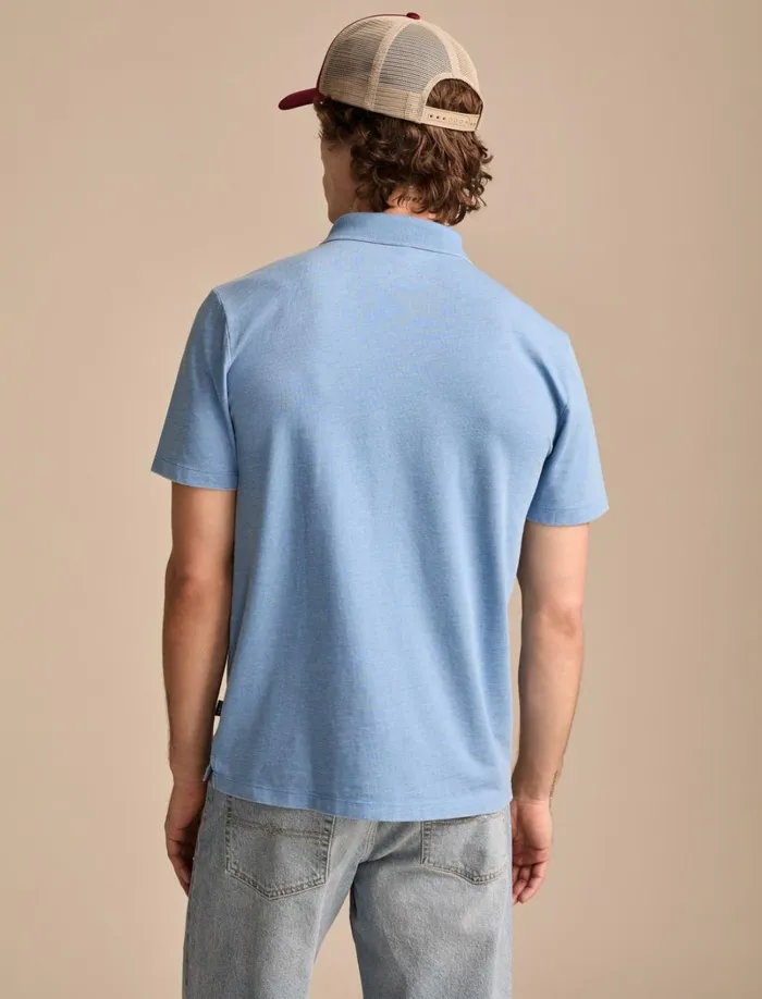Lucky Brand Shirts and Tops Men Venice Burnout Polo Blue Jasper