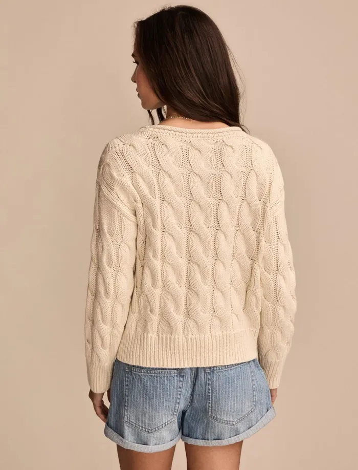 Lucky Brand Sweaters and Sweatshirts Women Cable Sweater Pullover Turtledove