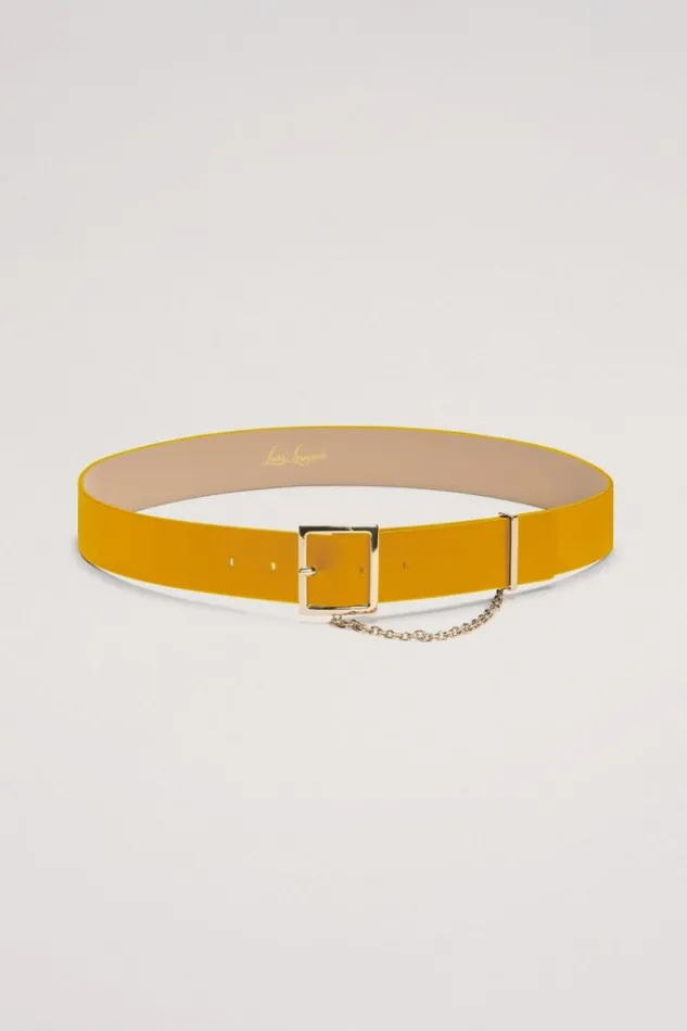 Luisa Spagnoli Belts Daddi 8211 Belt With Chain Mustardgold 8211 Women