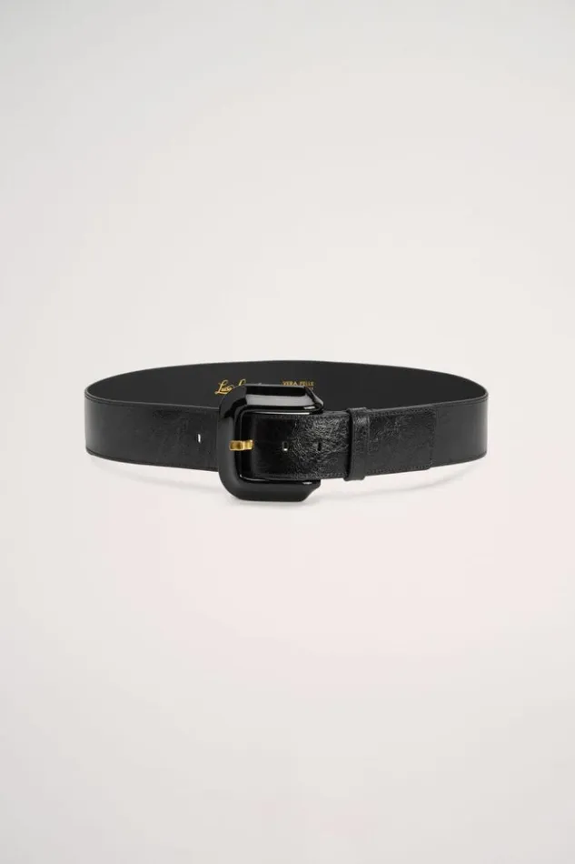 Luisa Spagnoli Belts Decalina 8211 Patent Leather Belt Blackgold 8211 Women
