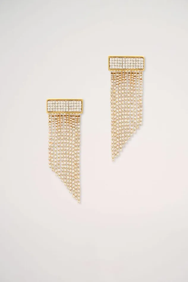 Luisa Spagnoli Bijoux Noetico 8211 Pave Earrings Goldnickel 8211 Women