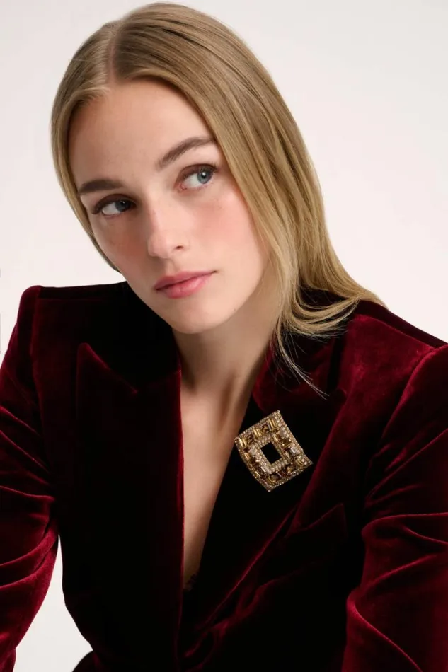 Luisa Spagnoli Bijoux Nosside 8211 Jewelled Pin Topazgold 8211 Women