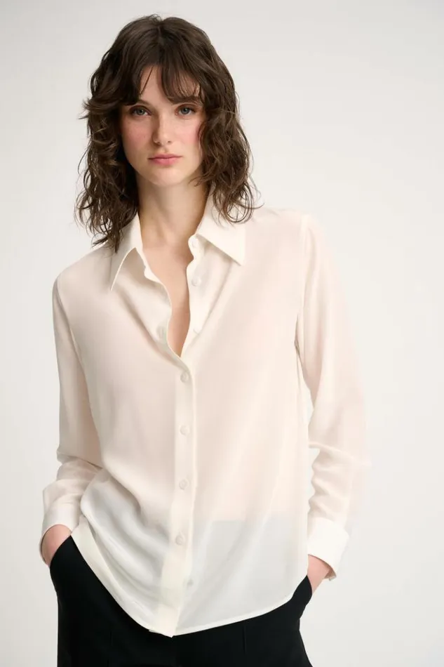 Luisa Spagnoli Blouses And Shirts Limonaia 8211 Silk Shirt Cream 8211 Women