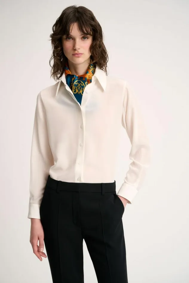 Luisa Spagnoli Blouses And Shirts Limonaia 8211 Silk Shirt Cream 8211 Women Luisa Spagnoli Blouses And Shirts Limonaia 8211 Silk Shirt Cream 8211 Women