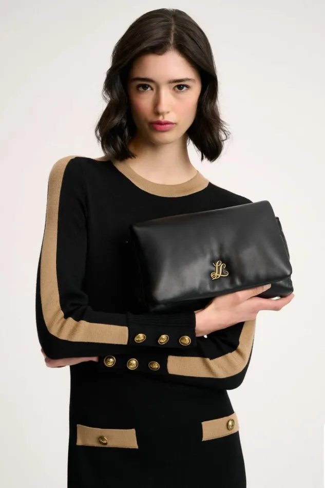 Luisa Spagnoli Clutch And Pochette Isabela 8211 Shoulder Bag Blackgold 8211 Women Luisa Spagnoli Clutch And Pochette Isabela 8211 Shoulder Bag Blackgold 8211 Women