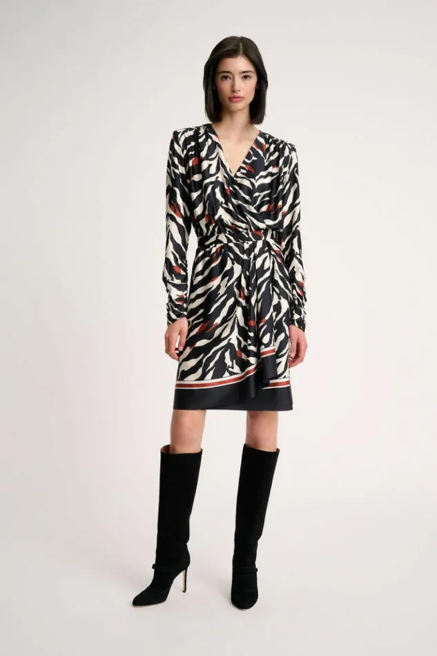 Luisa Spagnoli Dresses and Jumpsuits Granaio 8211 Animalier Print Dress Blackrust 8211 Women Luisa Spagnoli Dresses and Jumpsuits Granaio 8211 Animalier Print Dress Blackrust 8211 Women