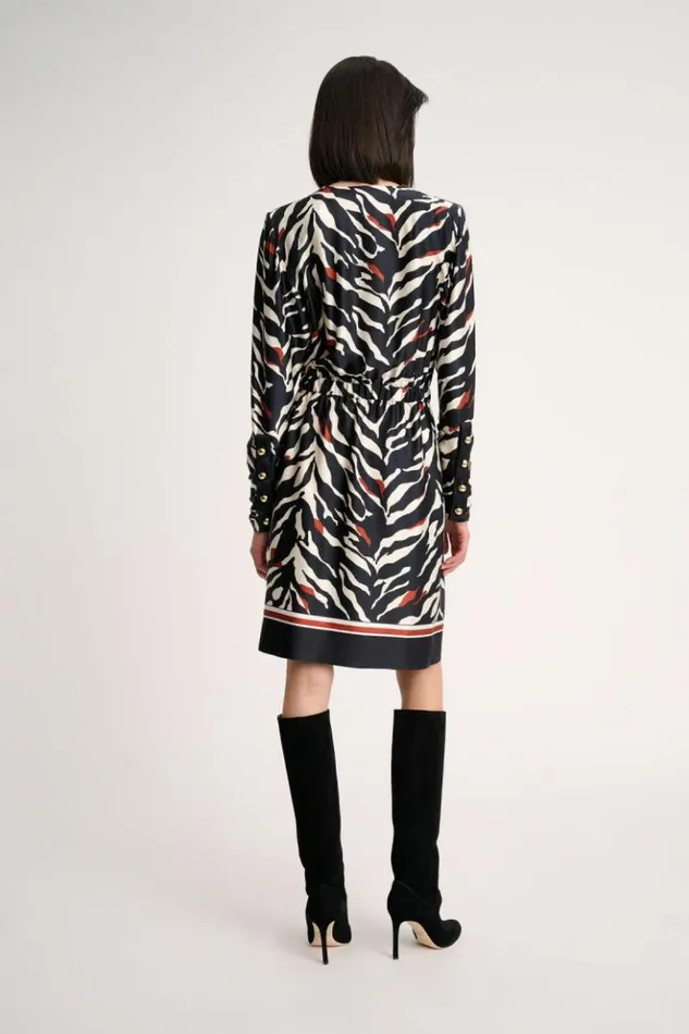 Luisa Spagnoli Dresses and Jumpsuits Granaio 8211 Animalier Print Dress Blackrust 8211 Women Luisa Spagnoli Dresses and Jumpsuits Granaio 8211 Animalier Print Dress Blackrust 8211 Women