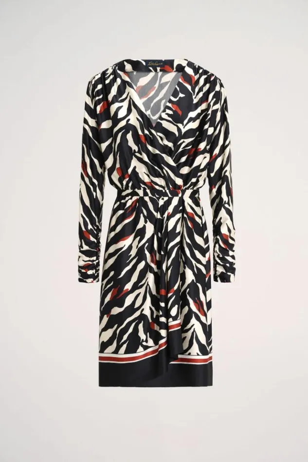 Luisa Spagnoli Dresses and Jumpsuits Granaio 8211 Animalier Print Dress Blackrust 8211 Women Luisa Spagnoli Dresses and Jumpsuits Granaio 8211 Animalier Print Dress Blackrust 8211 Women