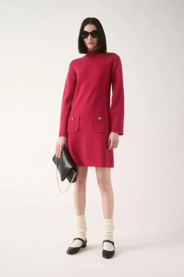 Luisa Spagnoli Dresses and Jumpsuits Melodiosa 8211 Knit Dress Fuchsia 8211 Women Luisa Spagnoli Dresses and Jumpsuits Melodiosa 8211 Knit Dress Fuchsia 8211 Women
