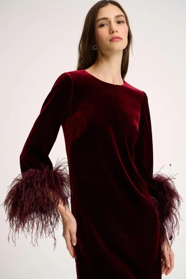 Luisa Spagnoli Formal Dresses Ghiro 8211 Elegant Dress Burgundy 8211 Women