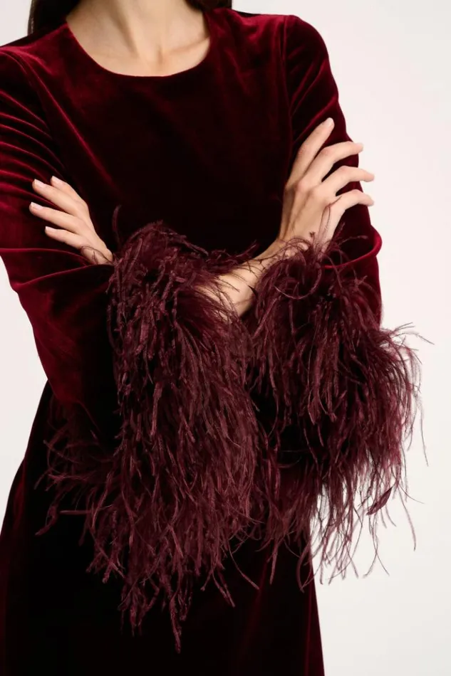 Luisa Spagnoli Formal Dresses Ghiro 8211 Elegant Dress Burgundy 8211 Women Luisa Spagnoli Formal Dresses Ghiro 8211 Elegant Dress Burgundy 8211 Women