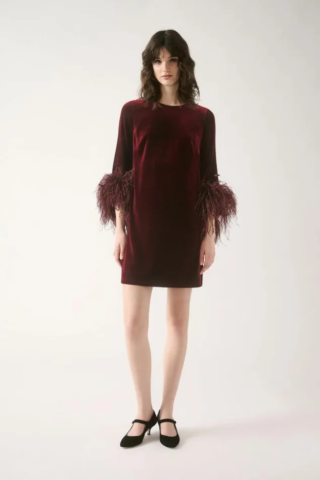 Luisa Spagnoli Formal Dresses Ghiro 8211 Elegant Dress Burgundy 8211 Women Luisa Spagnoli Formal Dresses Ghiro 8211 Elegant Dress Burgundy 8211 Women