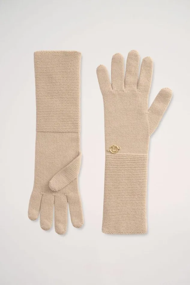 Luisa Spagnoli Hats And Gloves Miss 8211 Knit Gloves Beige 8211 Women