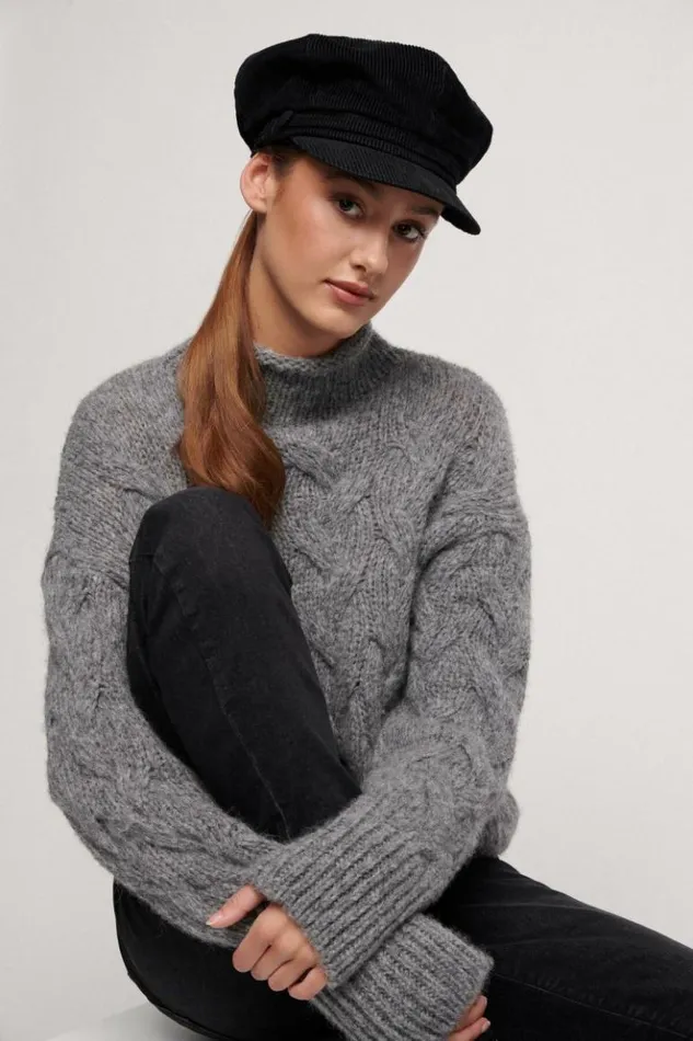 Luisa Spagnoli Hats And Gloves Rotterdam 8211 Newsboy Cap With Visor Black 8211 Women Luisa Spagnoli Hats And Gloves Rotterdam 8211 Newsboy Cap With Visor Black 8211 Women