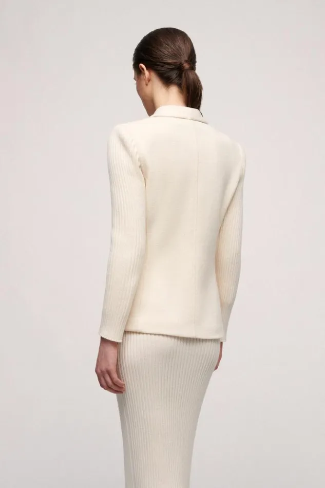 Luisa Spagnoli Jackets and Blazers Meritevole 8211 Wool Jacket Cream 8211 Women Luisa Spagnoli Jackets and Blazers Meritevole 8211 Wool Jacket Cream 8211 Women