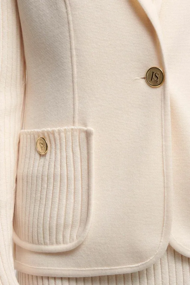 Luisa Spagnoli Jackets and Blazers Meritevole 8211 Wool Jacket Cream 8211 Women Luisa Spagnoli Jackets and Blazers Meritevole 8211 Wool Jacket Cream 8211 Women