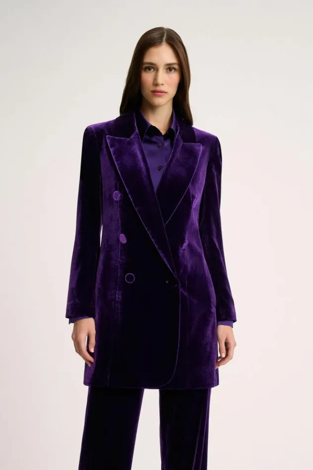 Luisa Spagnoli Jackets and Blazers Scrittura 8211 Elegant Jacket Purple 8211 Women