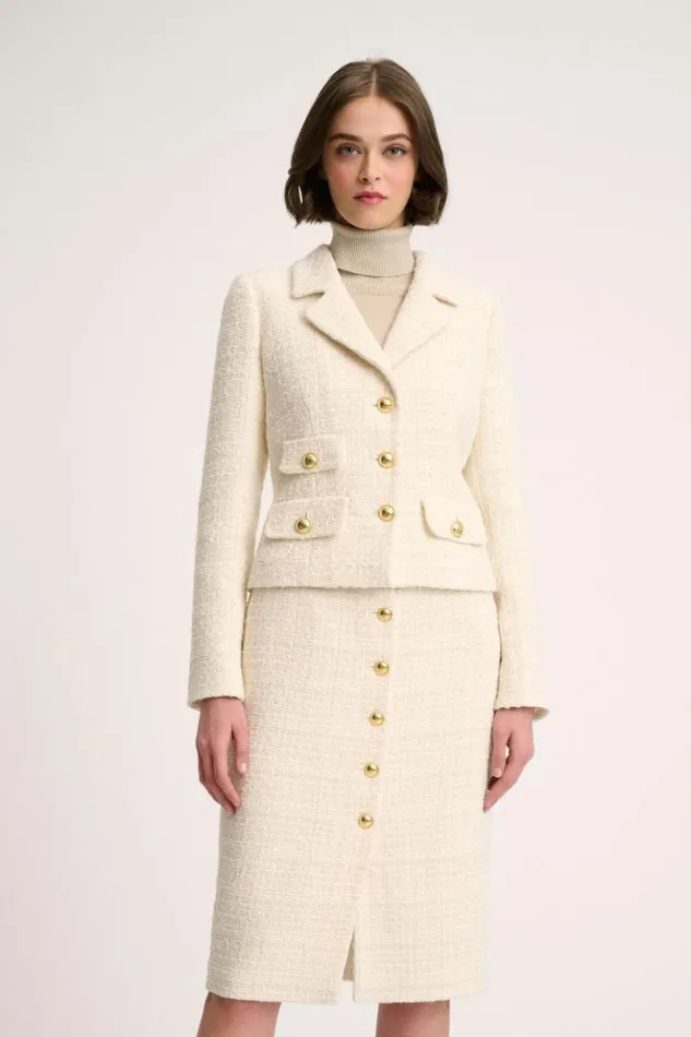 Luisa Spagnoli Jackets and Blazers Selezione 8211 Woven Jacket Cream 8211 Women Luisa Spagnoli Jackets and Blazers Selezione 8211 Woven Jacket Cream 8211 Women
