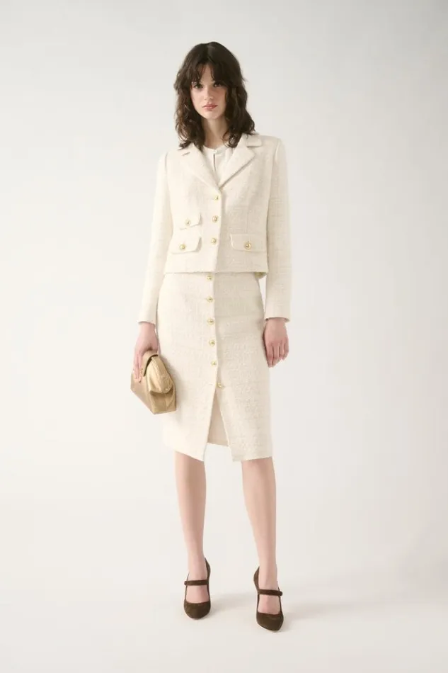 Luisa Spagnoli Jackets and Blazers Selezione 8211 Woven Jacket Cream 8211 Women Luisa Spagnoli Jackets and Blazers Selezione 8211 Woven Jacket Cream 8211 Women
