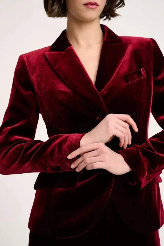 Luisa Spagnoli Jackets and Blazers Spizzico 8211 Elegant Jacket Burgundy 8211 Women Luisa Spagnoli Jackets and Blazers Spizzico 8211 Elegant Jacket Burgundy 8211 Women