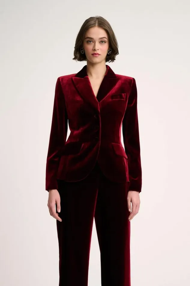 Luisa Spagnoli Jackets and Blazers Spizzico 8211 Elegant Jacket Burgundy 8211 Women Luisa Spagnoli Jackets and Blazers Spizzico 8211 Elegant Jacket Burgundy 8211 Women