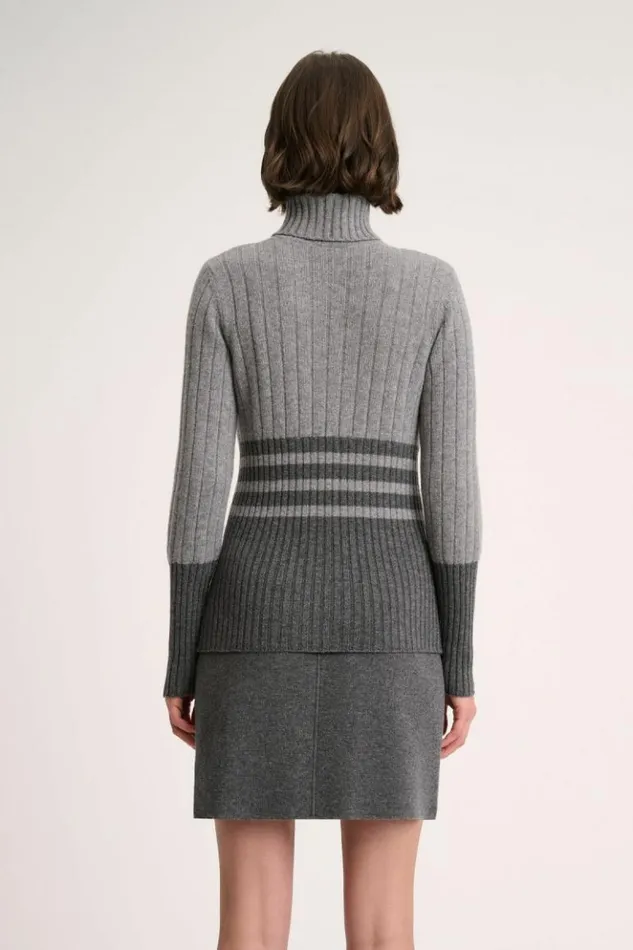 Luisa Spagnoli Knitwear Charlot 8211 Turtleneck Pullover Grey Melange 8211 Women Luisa Spagnoli Knitwear Charlot 8211 Turtleneck Pullover Grey Melange 8211 Women
